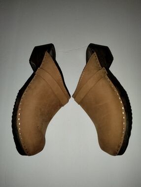 Lotta's From Stockholm (Size 42) Camel Brown Leather Slip-on Swedish Clog Mule